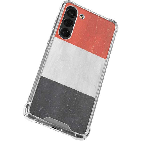 Yemen Flag Distressed Galaxy S23 Plus Clear Case